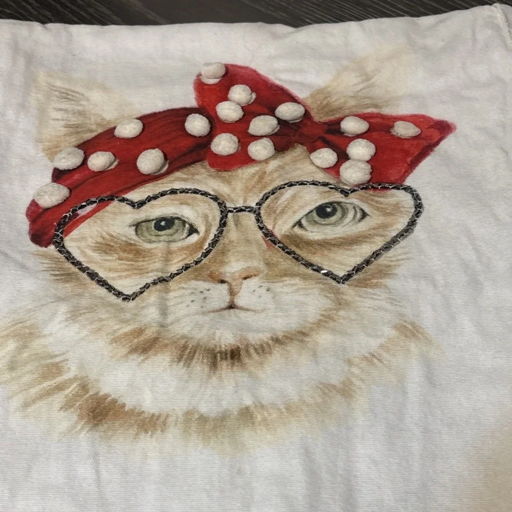 Domain Cat Table Runner‎ Retro Whimsical  5 1/2 Ft